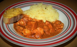 Délicimô ! - Recette du Poulet Bisque de Corail de Saint Jacques Azais Polito - www.delicimo.fr