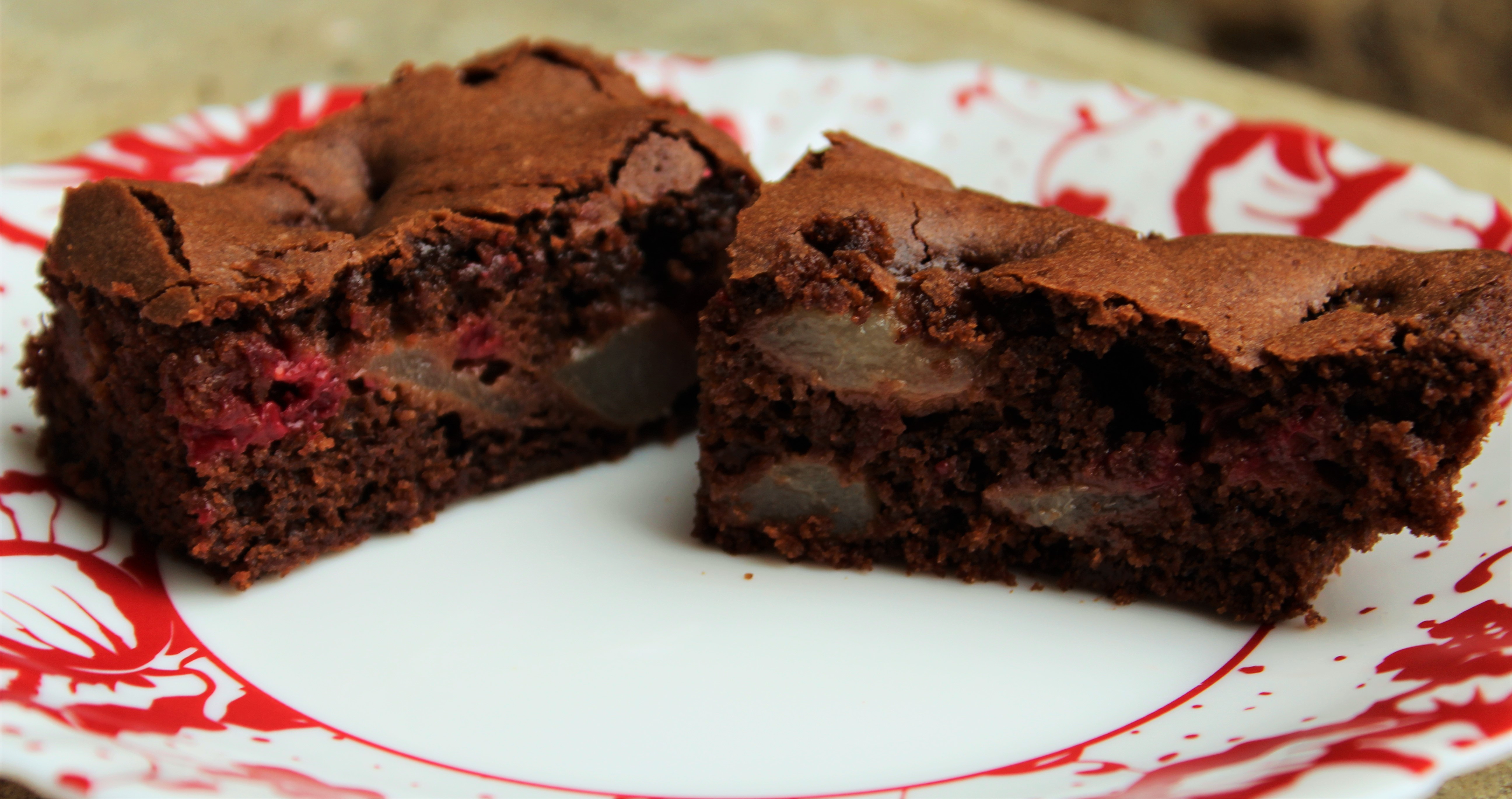 Gâteau Poire Chocolat Framboise