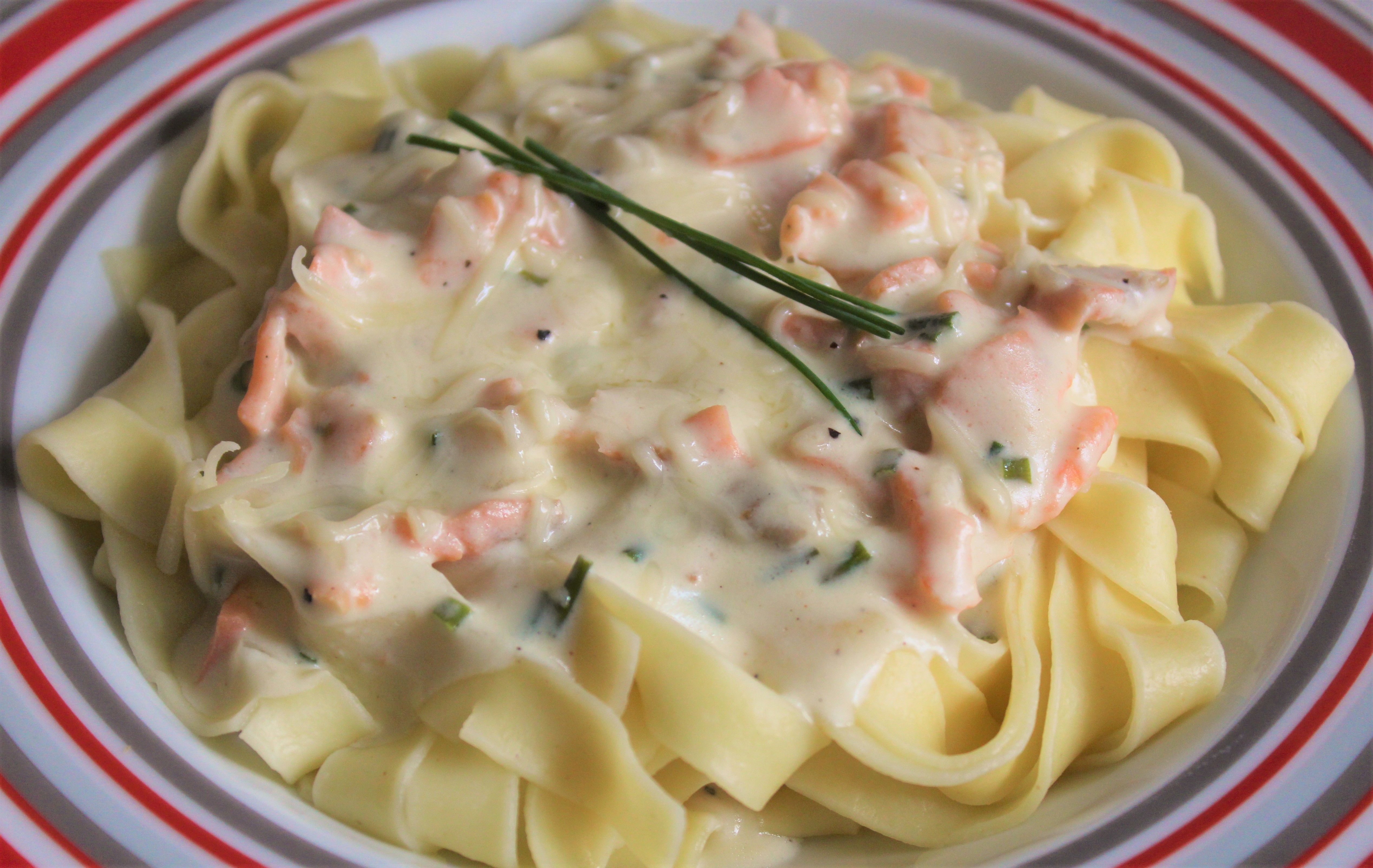 Pâtes Tagliatelles au Saumon Fumé