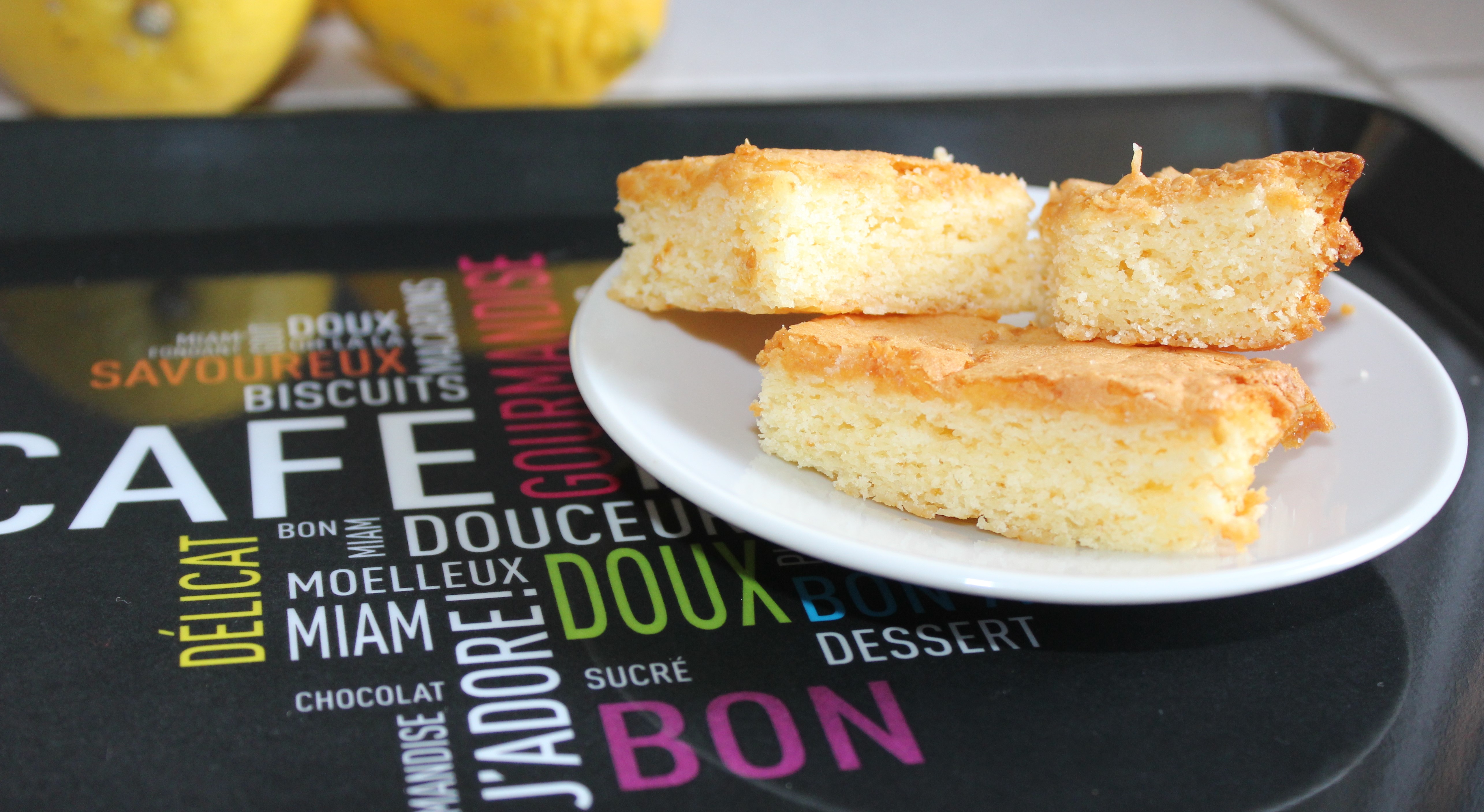 Brownie au Chocolat Blanc et au Citron