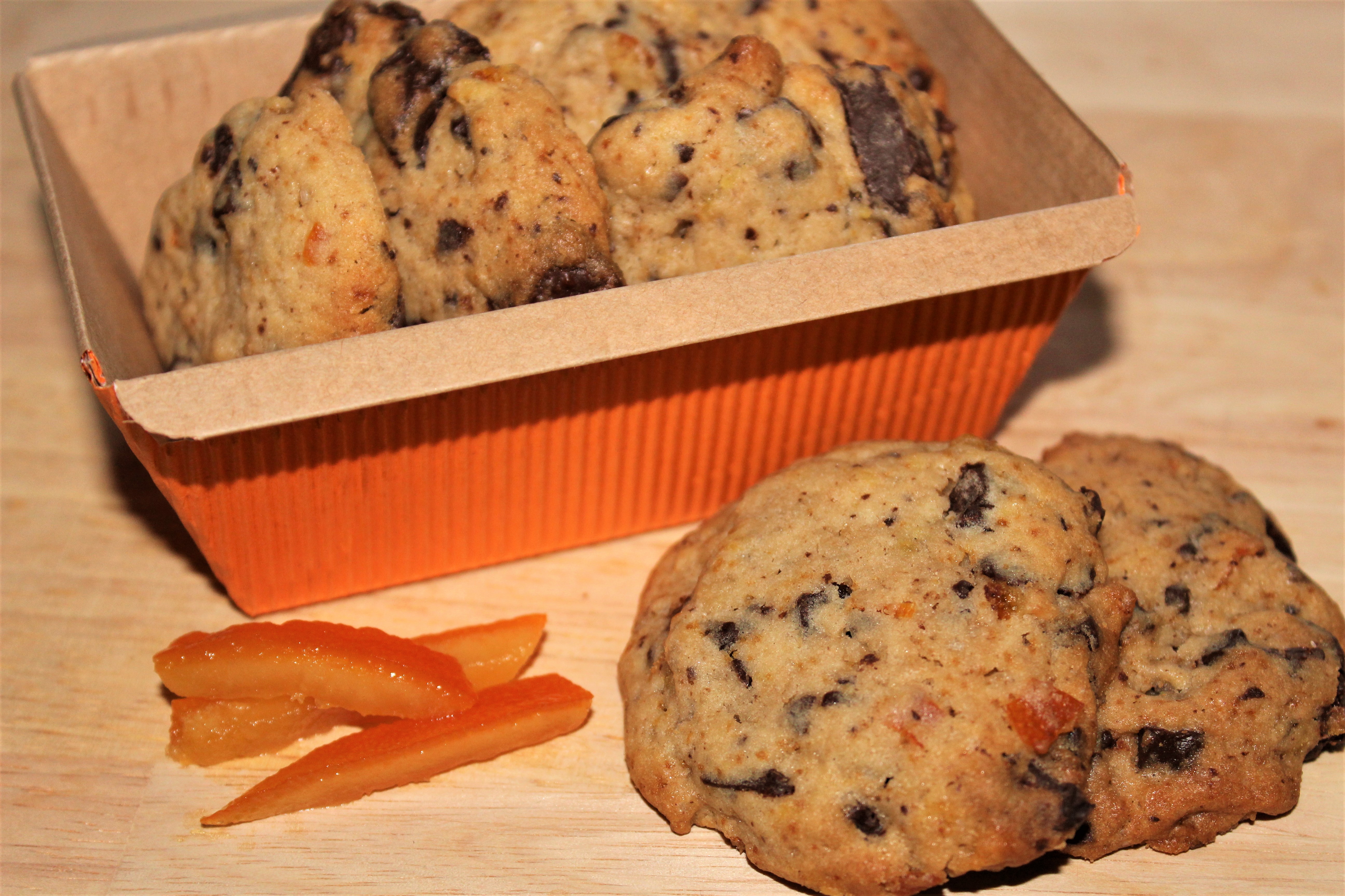 Cookies Chocolat et Oranges Confites