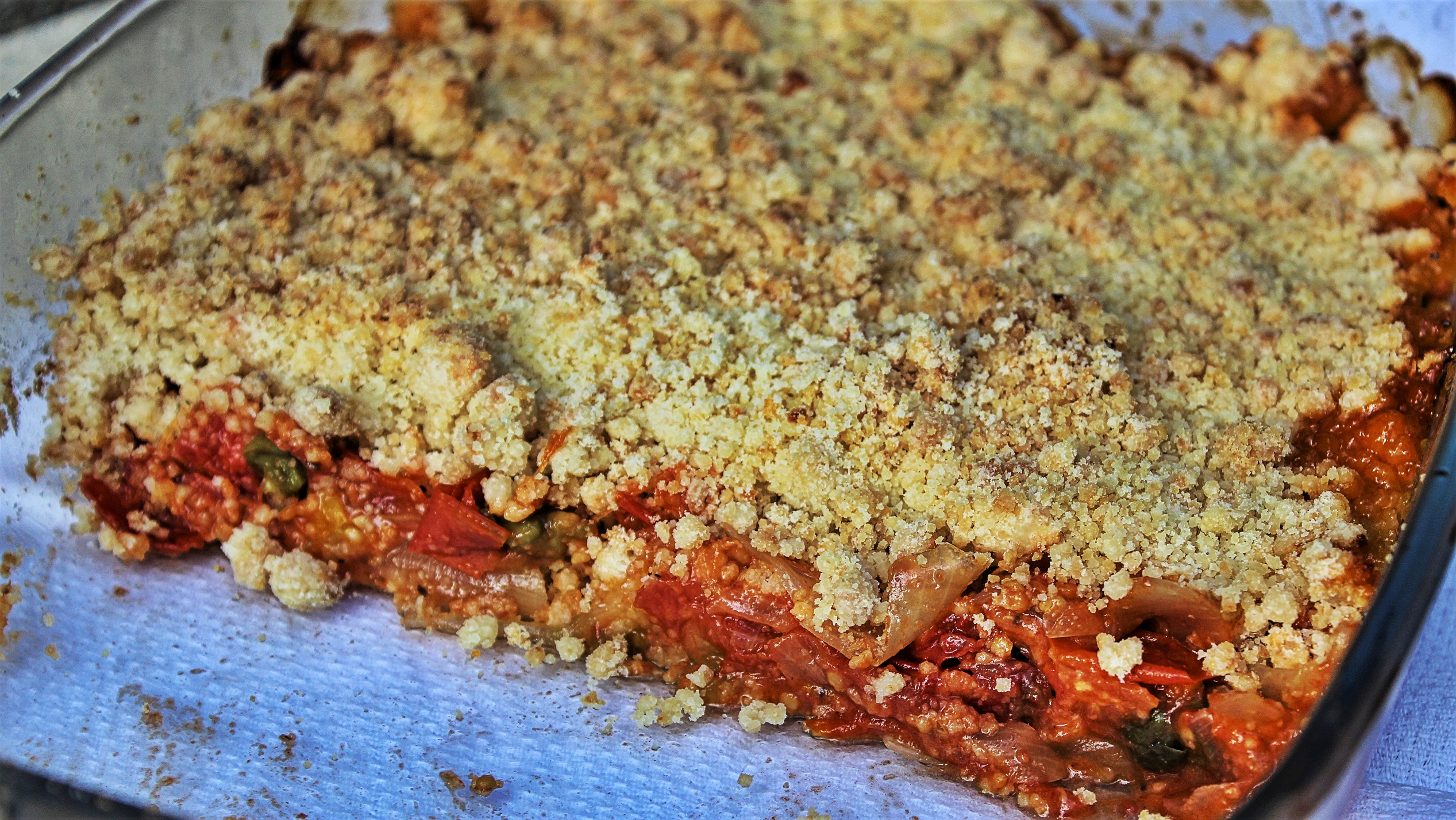 Crumble de Tomates au Parmesan