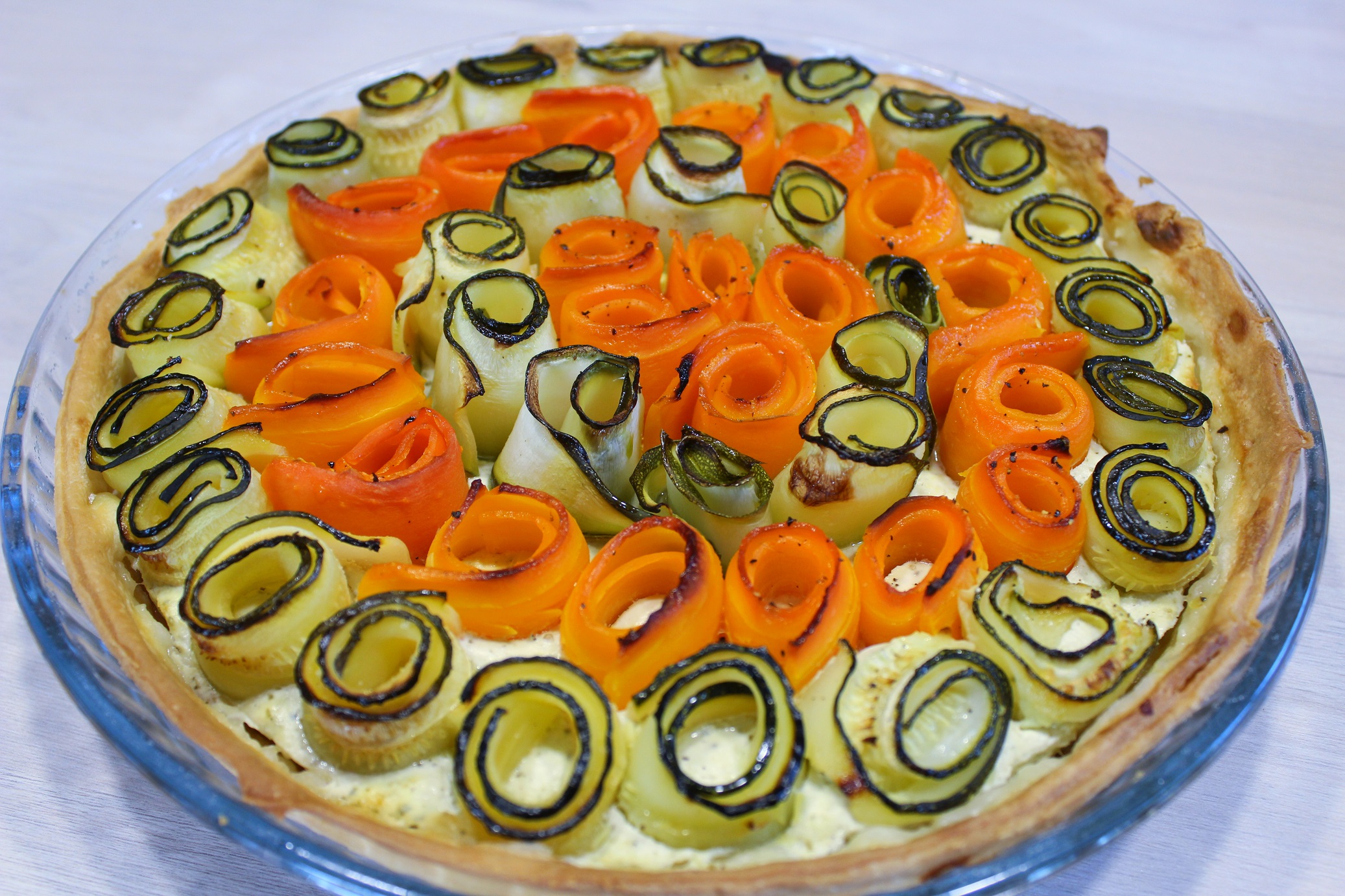 Tarte aux Courgettes, Carottes et Ricotta