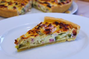 Délicimô ! - Recette de la Tarte à la Ricotta aux Courgettes aux Lardons au Parmesan et au Basilic - www.delicimo.fr