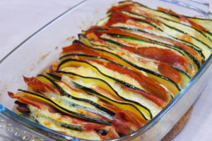 Délicimô ! - Recette du Gratin de Courgette, Fromage Comté et Jambon de Pays Bayonne Lacaune - www.delicimo.fr