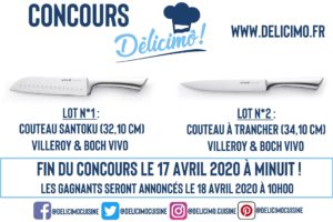 Délicimô ! - Jeu Concours : Gagnez 2 couteaux de cuisine professionnels Villeroy and Boch - www.delicimo.fr