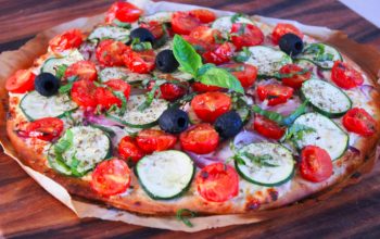 Délicimô ! - Recette de l’Authentique et Traditionnelle Pizza Jardinière de l’été – Fait Maison - Pas à pas - Etape par étape - Yannick Rolland - www.delicimo.fr